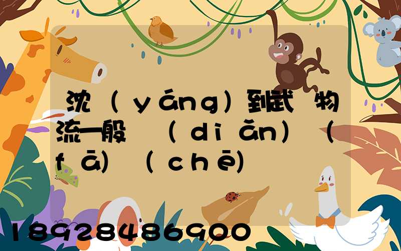 沈陽(yáng)到武漢物流一般幾點(diǎn)發(fā)車(chē)