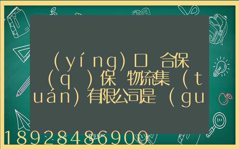 營(yíng)口綜合保稅區(qū)保稅物流集團(tuán)有限公司是國(guó)企嗎