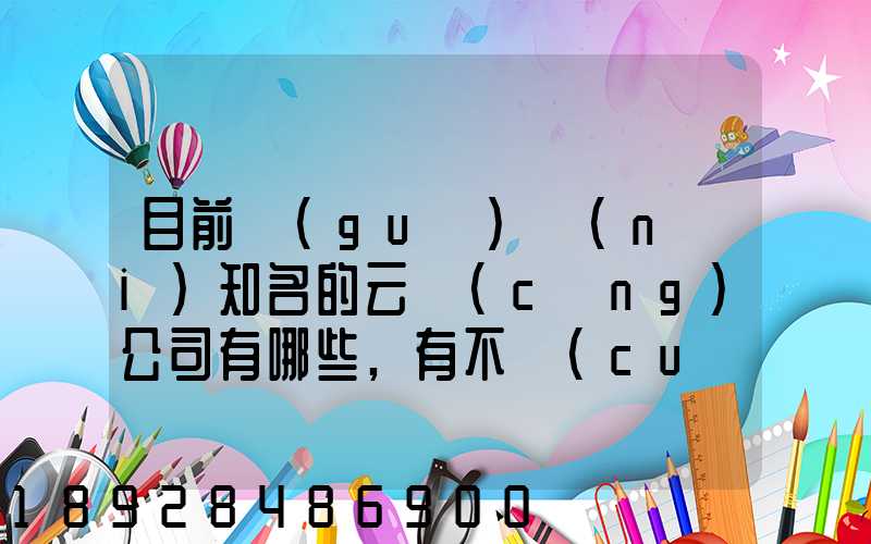 目前國(guó)內(nèi)知名的云倉(cāng)公司有哪些,有不錯(cuò)的的推薦一下